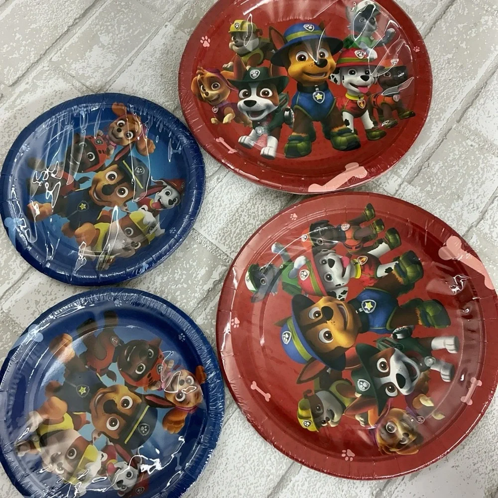 Paw Patrol Red and Blue Party Tableware Set